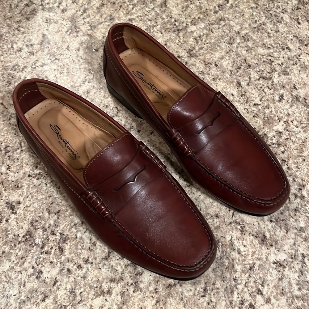 Santoni loafers. 9 1/2 size, barely worn.